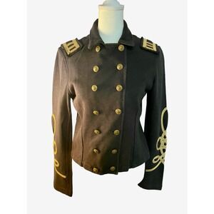 Ralph Lauren Denim & Supply Military Jacket Gold Embroidery Vintage USA Small